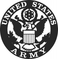 USA army logo - DXF CNC dxf for Plasma Laser Waterjet Plotter Router Cut Ready Vector CNC file